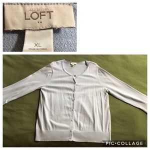 FINAL MARKDOWN Loft baby blue 3/4 sleeve XL